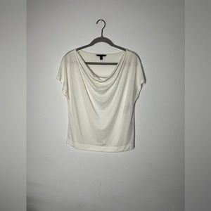 Banana Republic Cowl Neck Capped Sleeve Top